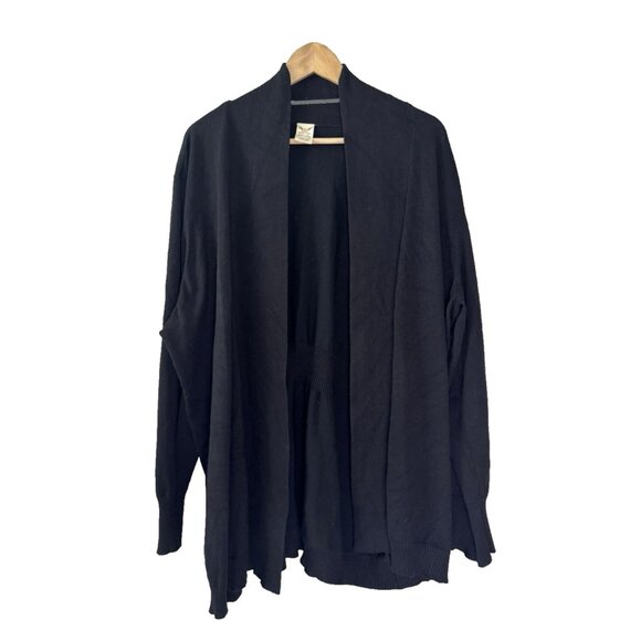 Womens 3x black Cardigan Open Front Business Office Cozy Layering Transition - Picture 1 of 9